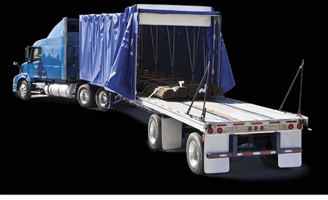 Headboard Finishes with Aerodynamic Design; Choose a Gloss Tread Finish at no extra charge. . Flatbed sliding tarp systems